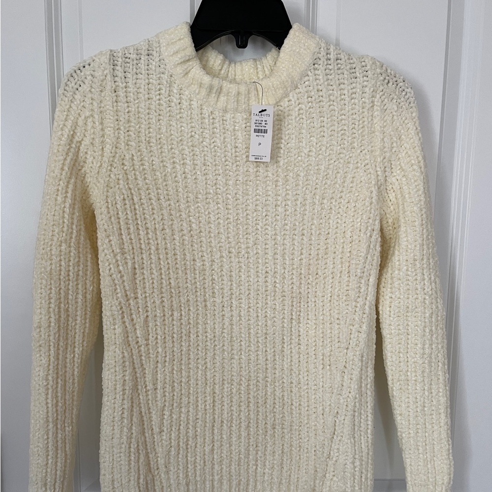 Talbots Cozy Ivory Knit Sweater